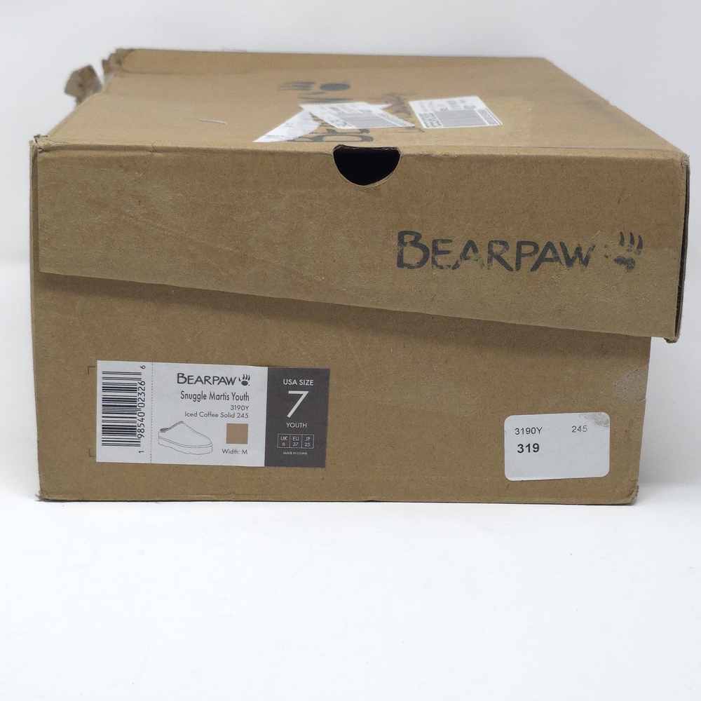 BEARPAW Snuggle Morris Youth Oat Sherpa Platform Clog Size 7Y - Picture 8 of 8